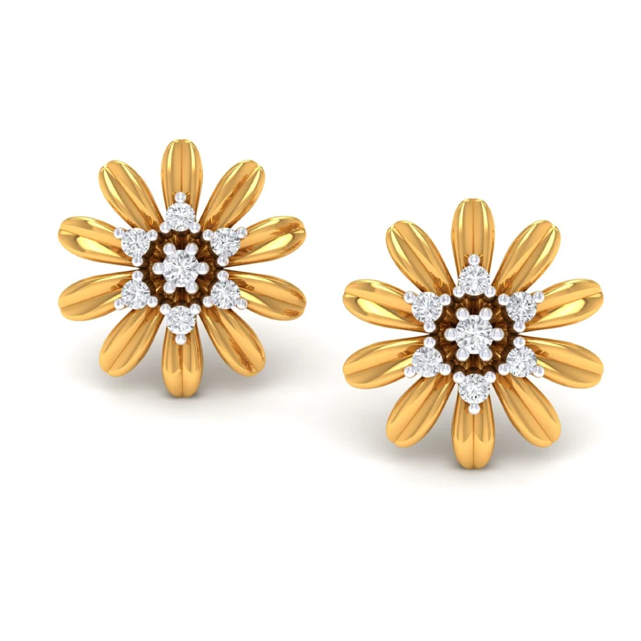 Zinnia Bloom Studs